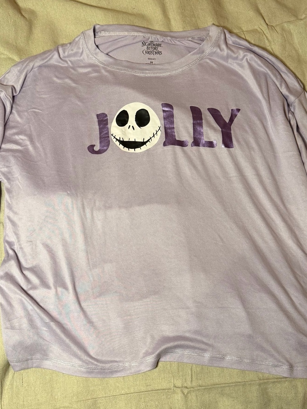 Disney Lilac PJ Tee with Jack Skellington Graphic